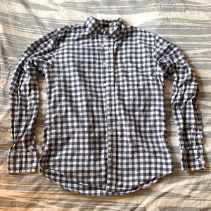 J. Crew gingham shirt - cotton/linen blend